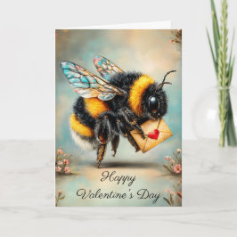 Vintage Bee Love Messenger Kaart