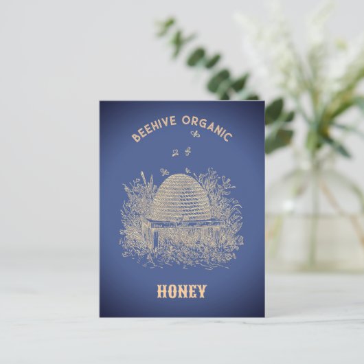 Vintage Beehive Briefkaart (Staand voorkant)