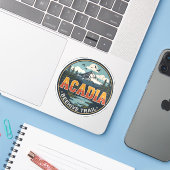 Vintage beehive trail Acadia National park gifts Sticker (Laptop met iPhone)