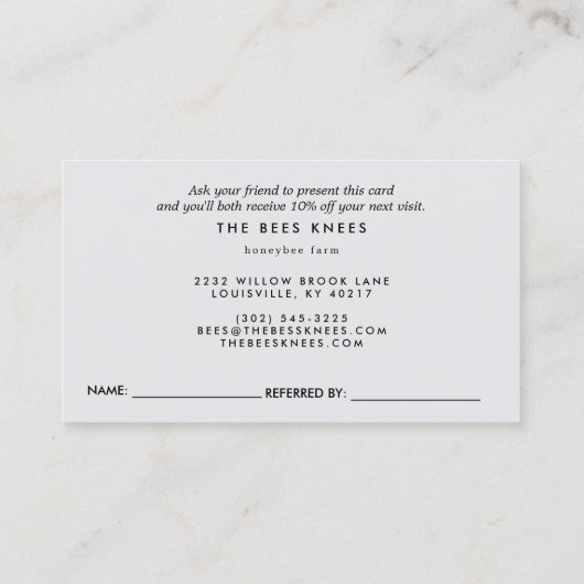 Vintage Beekeeping & Honeybee Farm Business Aanbevelingskaartje (Achterkant)