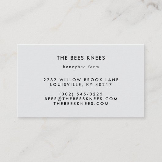 Vintage Beekeeping & Honeybee Farm Business Klantenkaartje (Achterkant)