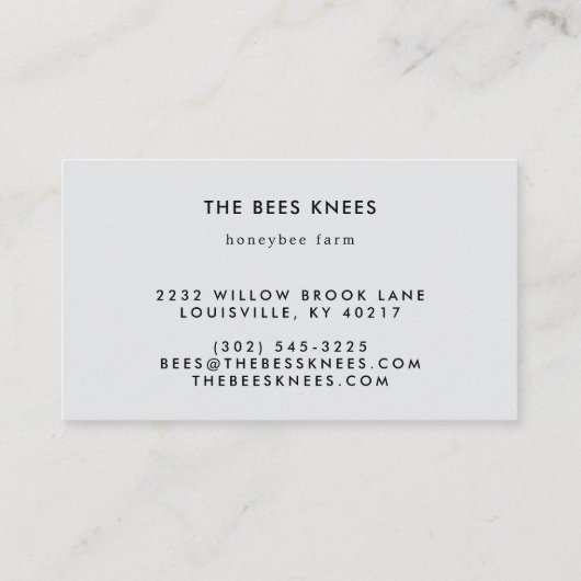 Vintage Beekeeping & Honeybee Farm Business Visitekaartje (Achterkant)