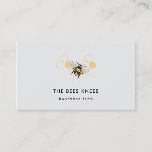 Vintage Beekeeping & Honeybee Farm Business Visitekaartje (Voorkant)