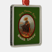 Vintage beeld meisje met boeken/kerst ornament (Rechts)
