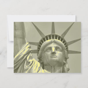 Vintage Beeld van de Vrijheid New York Close-Up Fo Briefkaart