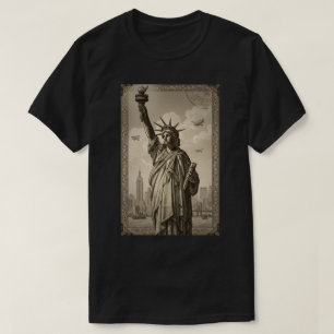 Vintage Beeld van de Vrijheid T-shirt