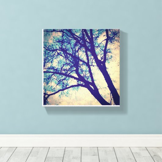 Vintage beeldcanvas canvas afdruk (Insitu (Houten vloer))