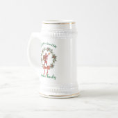 Vintage Beer Drinking Santa Claus Bierpul (Voorkant links)