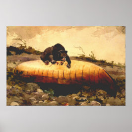Vintage Beer en Kano Winslow Homer 1895  Poster