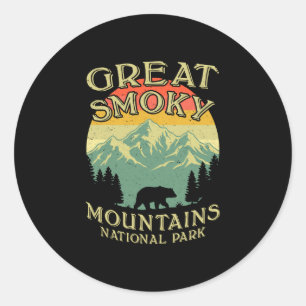 Vintage beer Great Smoky Mountain National Park Ronde Sticker