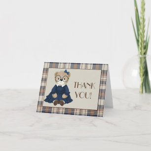 Vintage Beer Meisje Baby Shower  Bedankkaart