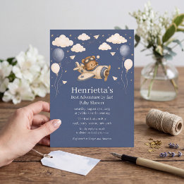 Vintage Beer Piloot Avontuur Baby Shower Kaart