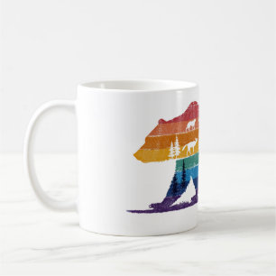 Vintage Beer Wildlife – Retro Bos Silhouet Koffiemok