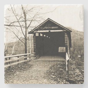 Vintage Behandelde Brug Stenen Onderzetter