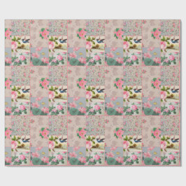 vintage behangpapier roze omwikkelpapier cadeaupapier