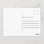 Vintage Beige Bloemenkameleon Kunst Denk Aan Jou Briefkaart (Achterkant)