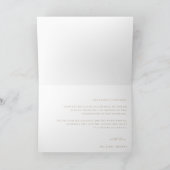 Vintage Beige Crest Monogram Weddenschap Bedankkaart (Binnen)