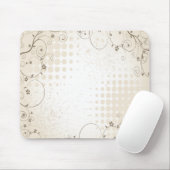 Vintage Beige Floral Muismat (Met muis)