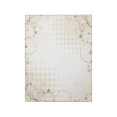 Vintage Beige Floral Notitieblok (Linkerzijde)