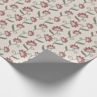 Vintage Beige Floral Seamless Pattern Gift Wrap Cadeaupapier