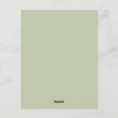 Vintage beige green elegant sweet bow graduation kaart (Achterkant)