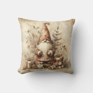 Vintage Beige Kerst Worp Kussen