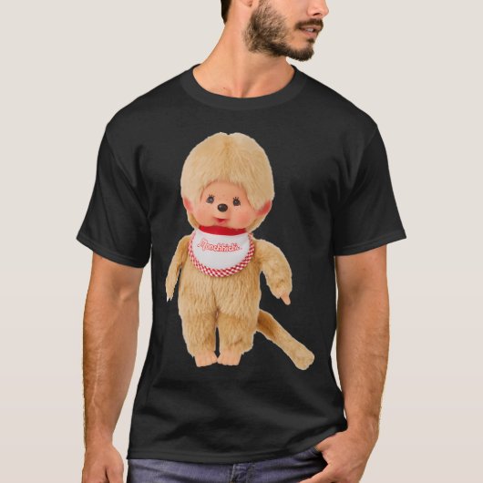 Vintage Beige Monchhichi Pop Sticker T-shirt (Voorkant)