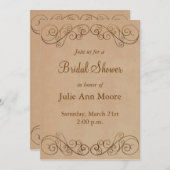 Vintage Beige Vrijgezellenfeest Kaart (Voorkant / Achterkant)