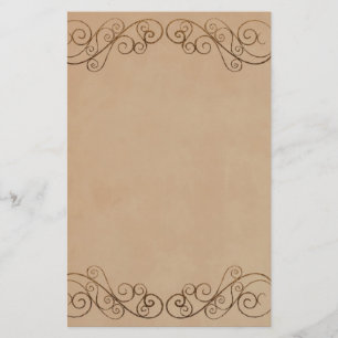 Vintage Beige Wedding Briefpapier