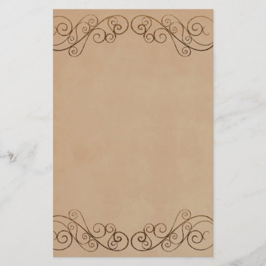 Vintage Beige Wedding Briefpapier (Voorkant)