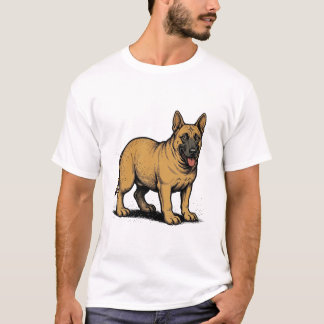 Vintage Belgische Malinois: Klassieke Werkhond T-shirt