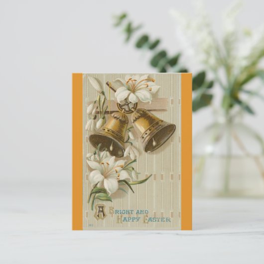 Vintage Bells and Lilies Briefkaart (Staand voorkant)