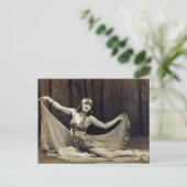 Vintage Belly Dancer Vaudeville Briefkaart (Staand voorkant)