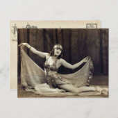 Vintage Belly Dancer Vaudeville Briefkaart (Voorkant / Achterkant)