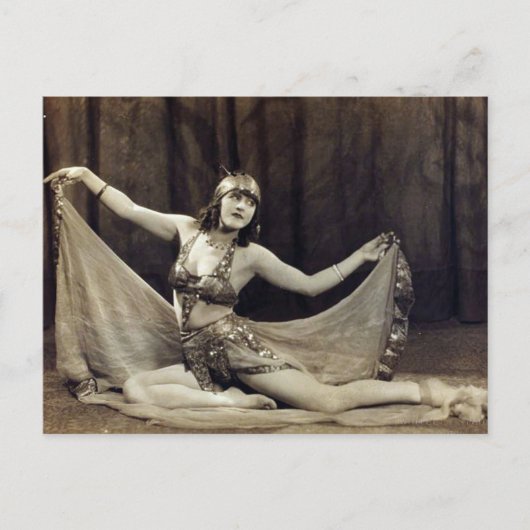 Vintage Belly Dancer Vaudeville Briefkaart (Voorkant)
