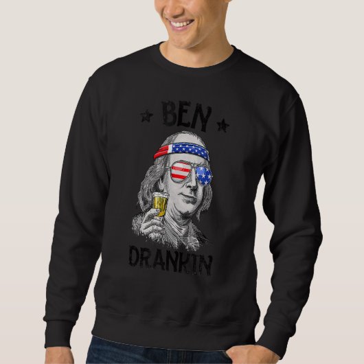 Vintage Ben Drankin, 4 juli Benjamin Franklin Trui (Voorkant)