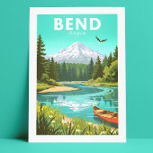 Vintage Bend Oregon Briefkaart