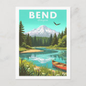 Vintage Bend Oregon Briefkaart (Voorkant)
