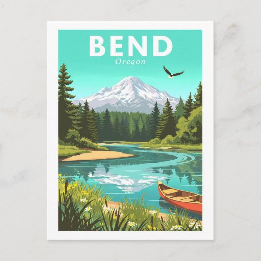 Vintage Bend Oregon Briefkaart (Voorkant)
