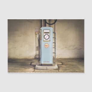 Vintage benzinestation decoupage papier, benzinest tissuepapier