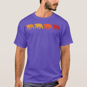 Vintage Beren Retro Beren Silhouette Dierenvriend T-shirt