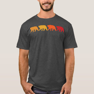 Vintage Beren Retro Beren Silhouette Dierenvriend T-shirt