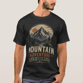Vintage bergavontuur grafisch T-shirt