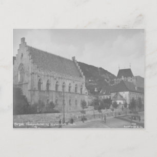 Vintage Bergen Haakonshallen Briefkaart