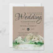 Vintage bergen meer rustic Wedding (Voorkant)