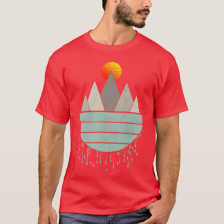 Vintage bergen wandelen kamperen rotsklimmen vrien t-shirt