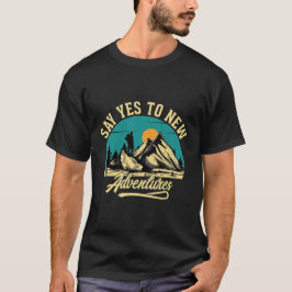 | Vintage berghiken grafische T-shirt