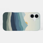 Vintage Bergketen iPhone 16 Hoesje (Achterkant horizontaal)
