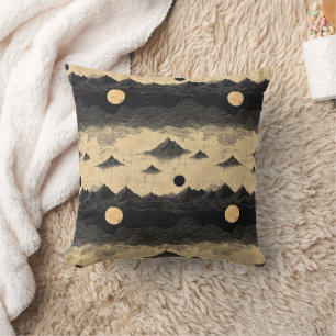 Vintage berglandschap met wolken (9) kussen