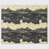 Vintage berglandschaps wolken (5) cadeaupapier (Vlak)
